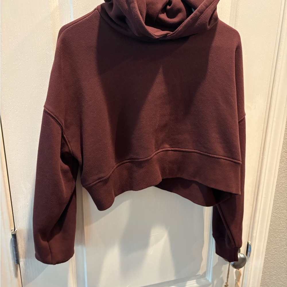 Women's Cropped Hoodie - Maroon